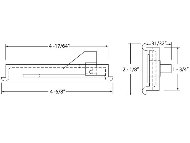 Door handle dimensions